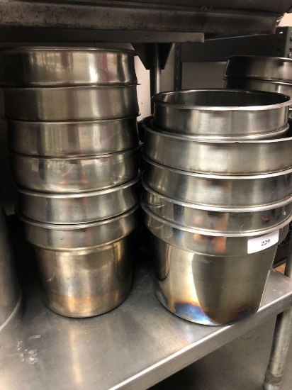 (19) Assorted Bain Marie Insert Pots/Soup Warmers & Lids