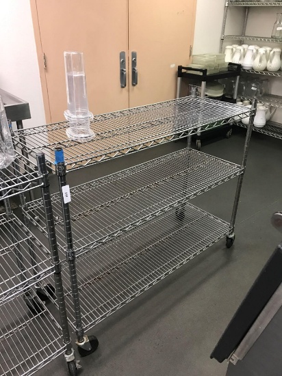 Portable Chrome Wire Shelving Unit