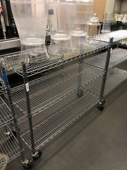 Portable Chrome Wire Shelving Unit