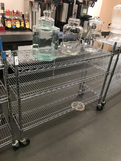 Portable Chrome Wire Shelving Unit