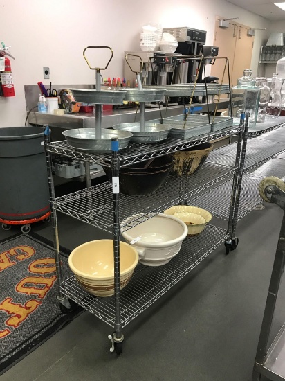 Portable Chrome Wire Shelving Unit