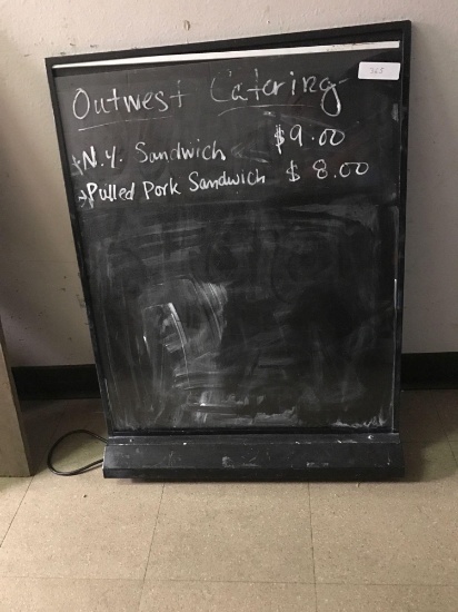 Illuminated daily specials restaurant sign