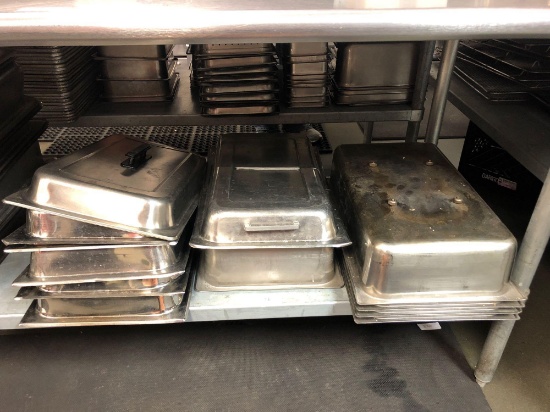 (5)Full Size Hotel Pans w/ (7)Lids