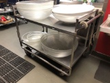 Lakeside Stainless Steel Prep/Service Cart on Casters
