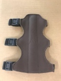 (100) Martin Archery Brown Leather Arm Guards w/ Snap