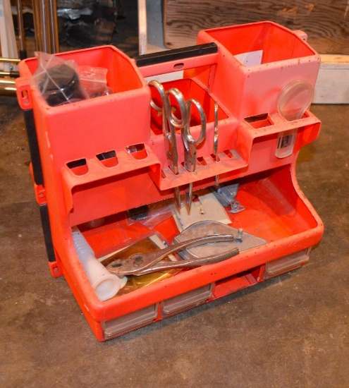 Tool carrying tote with contents