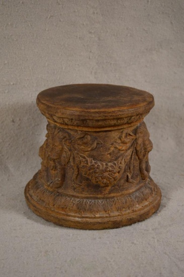 Cast Iron Pedestal - 8" Dia. @ Base x 6" High.