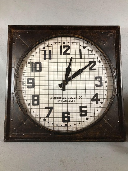 American Clock Co. Los Angeles Gymnasium Clock