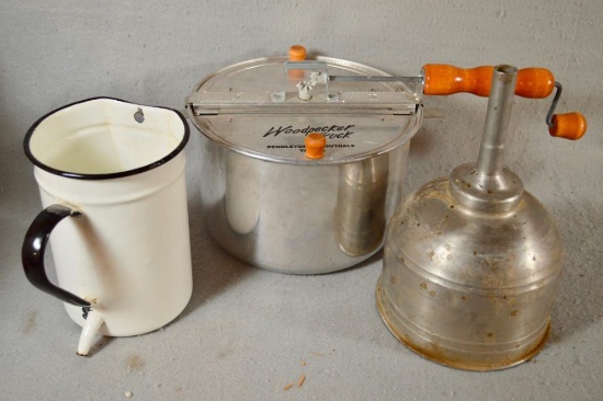 Assortment of vintage cookware
