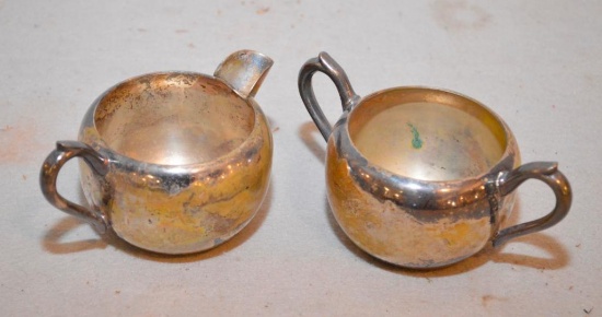 Rogers Co. Silver on Copper Sugar Bowl