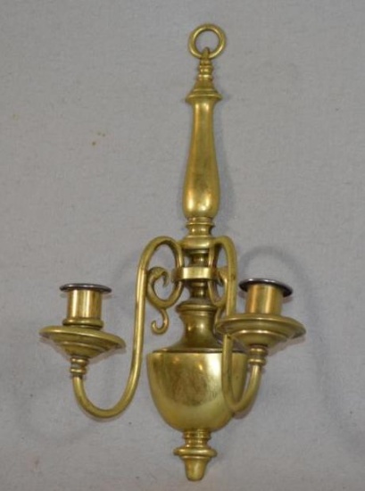 (2) Brass Wall Sconces (1) needs repair
