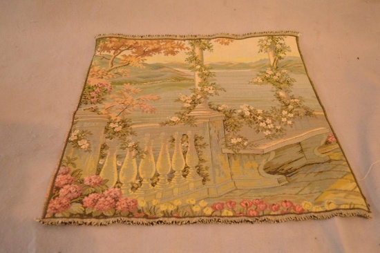 Floral Tapestry of Lake Scene 20"x20"