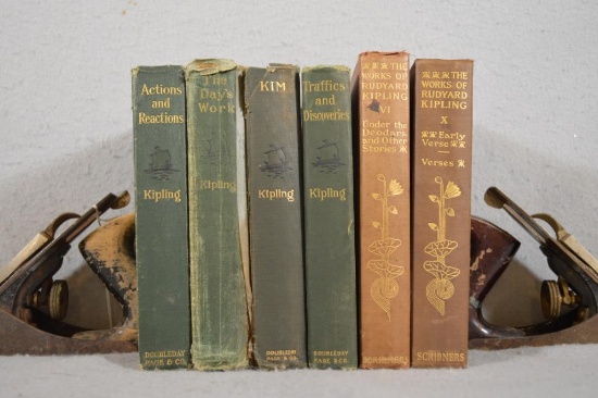 (6) Rudyard Kipling Hardback Books