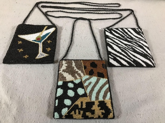 (3) Beaded Cocktail Purses