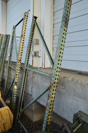 (2) Paallet racking uprights 8ft x 44inches