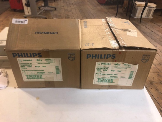 (21) Phillips High Pressure Sodium Lamps 150w Mogul Clear Bulbs
