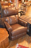 Lazyboy Reclining Brown Leatherette Stuffed Armchair