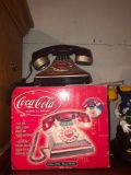 Coca-Cola Tiffany Style Telephone Original Box