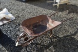 Vintage metal wheelbarrow