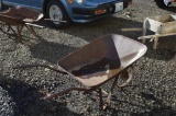 Vintage metal wheelbarrow