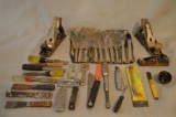 Assortment of chisels and scraping tools