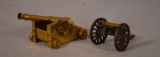 (2) Brass Cannon Toys