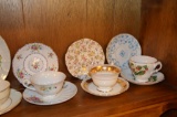 (9)Assorted Tea Cups w/ Saucers/Underplates