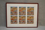 1993 Legends of the West Collectable Stamp Set, 6-Connected Sheets