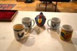 [5] Coffee mugs with Rooster graphic