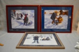(3)Framed Prints Of Winter Scenes