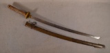 WWII Japanese NCO Shin-Gunto Sword w/ Aluminum Handle & Scabbard
