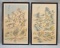 Pair of Japanese Scenic Prints, 20th Century. Framed. 31