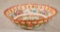 Coin Medallion Chinese Porcelain, Reticulated Fruit Bowl, 10 1/4