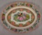 Coin Medallion Chinese Porcelain, Oval Platter, 13 1/2