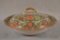 Coin Medallion Chinese Porcelain, Round Covered Dish, 9