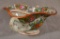 Coin Medallion Chinese Porcelain, 2-Handled Sauce Dish, 7 3/4