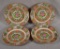 Coin Medallion Chinese Porcelain, Set of 4 Plates. 8 1/2