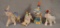 4 Cybis Figurines - Circus Animals - 2 Elephants & 2 Dogs - Tallest Dog has Damage to Top of Hat