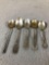 (5) Assorted Sterling Silver Teaspoon/ Souvenir Spoons