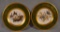 2 Pickard Porcelain Plates - Turkeys, 1973 & Mockingbirds, 1972 - 10 5/8