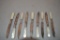 Set of 8 Fruit Knives w/ Steel Blades, Silver Collars, and Mother of Pearl Handles