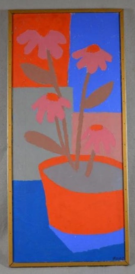 Signed "Ford 60", Still Life, Acrylic on Canvas, From the Private Collection of Ruth & Robert Fluno,