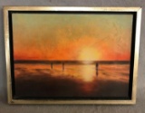 Framed Oil on Canvas - West Coast Sunset - Ronald Boyd (American, Born 1942)
