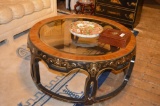Modern Beveled Glass Top Coffee Table