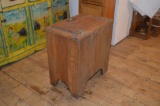 Walnut Tin Lined Ice Box On Wooden Casters