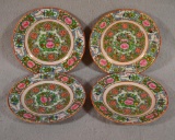 Coin Medallion Chinese Porcelain, Set of 4 Plates. 7 1/2