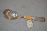Antique English Shell Bowl Spoon, J. Spahm Maker, London 1804
