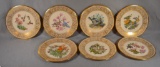 7 Lenox / Boehm Porcelain Plates - Birds - Incl: Bluebird, Mockingbird & Goldfinch - 10 1/2