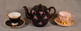 WWII Era English Teapot & 2 Cups & Saucers