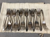 (12) Community Silver Plated Dinner Forks